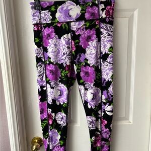 Victoria's Secret Purple Floral Leggings